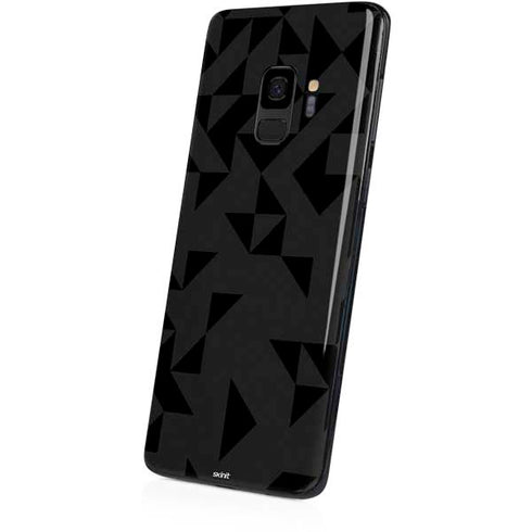 Black Geometric Galaxy S9 Skin